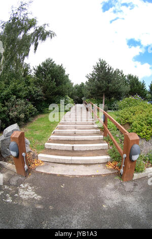 Ultra wide angle viste delle fasi di portishead area di marina Foto Stock