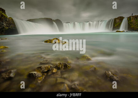 Famoso Godafoss in Islanda. Foto Stock