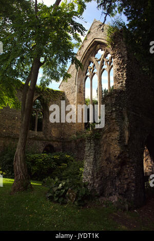 Walsingham le rovine dell'abbazia nel Norfolk, Inghilterra Foto Stock