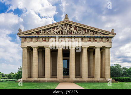 Il Partenone è il fulcro del Centennial Park, Nashville, Tennessee, Stati Uniti d'America. Foto Stock