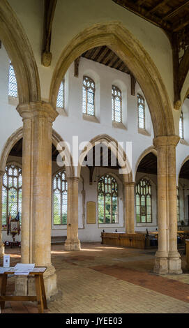 Interno della chiesa della Santa Trinità, Blythburgh, Suffolk, Inghilterra Foto Stock