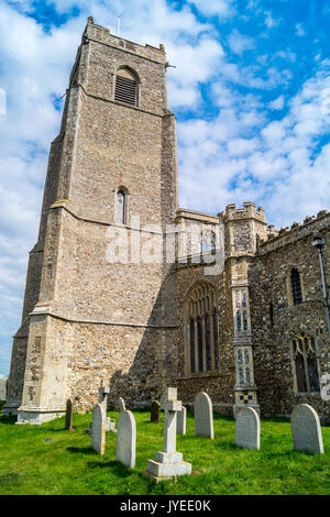 Grafico di sepoltura della famiglia Blois all'ombra della Torre, chiesa della Santa Trinità, Blythburgh, Suffolk, Inghilterra Foto Stock