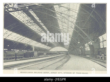 (Re1893NYC) PG124 Pennsylvania Railroad Depot, Jersey City, INTERNO DEL TRENO HOUSE Foto Stock