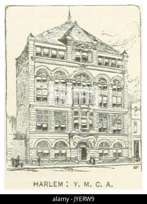 Questo titolo si riferisce a un'immagine storica o a un documento del 1891 che raffigura l'edificio Y.M.C.A. ad Harlem, New York City, che mostra il suo ruolo nella comunità durante quel periodo. Foto Stock