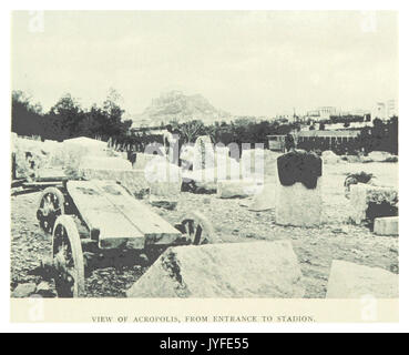 LAMBART(1897) p220 vista sull'Acropoli, dall'entrata all'STADION Foto Stock