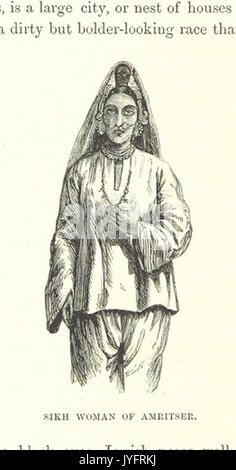 Xix secolo Punjabi donna Sikh in Punjabi suthan e breve kurta Foto Stock