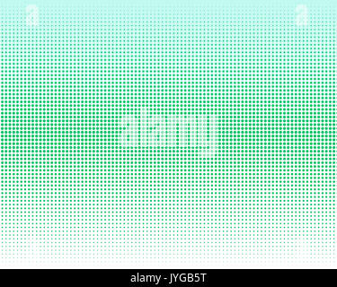 Gradiente verticale verde i punti dei mezzitoni sfondo. La Pop art modello, illustrazione di texture Foto Stock