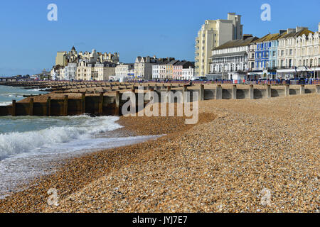 Lungomare di Eastbourne in East Sussex. Foto Stock