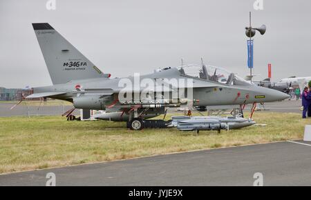 Alenia Aermacchi M-346 Master jet da combattimento in mostra statica al 2017 Royal International Air Tattoo Foto Stock