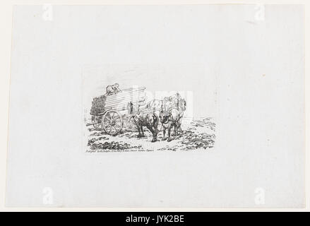 Un carro caricato con legno, da un nuovo libro di cavalli e carrozze incontrato DP871812 Foto Stock