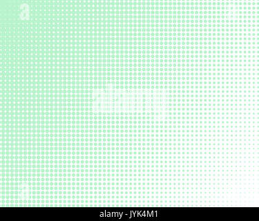 Gradiente verticale verde i punti dei mezzitoni sfondo. La Pop art modello, illustrazione di texture Foto Stock