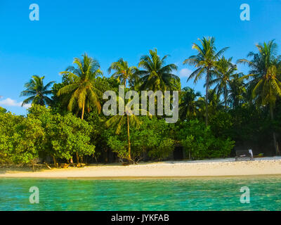 Villaggio Embudu Island, Maledives, Oceano Indiano Foto Stock