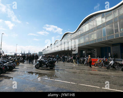 Hamburg Harley Days Biker-City-grande evento di motociclisti in moto in Germania Foto Stock