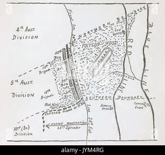 Quinta divisione australiana, Poligono legno, 26 Settembre 1917 Foto Stock