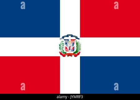 Bandiera della Repubblica Dominicana Illustrazione Vettoriale