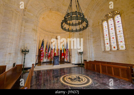 Interno di una cappella in Meuse-Argonne WW1 American Sacrario Militare, della Mosa, Francia Foto Stock