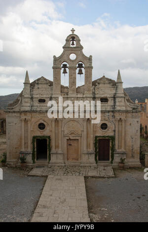 Arkadi monastero fu un greco monastero ortodosso di svolgere un ruolo attivo nella resistenza cretese al dominio ottomano nel XIX secolo. Foto Stock