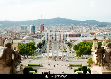 Reina Maria Cristina Avenue - Barcellona - Spagna Foto Stock