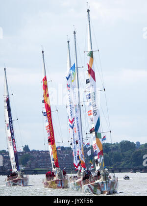 Liverpool, Regno Unito. 20 agosto 2017. Clipper il giro del mondo in barca a vela inizia a Liverpool. Credito: ALAN EDWARDS/Alamy Live News Foto Stock