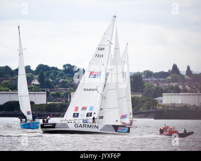 Liverpool, Regno Unito. 20 agosto 2017. Clipper il giro del mondo in barca a vela inizia a Liverpool. Credito: ALAN EDWARDS/Alamy Live News Foto Stock