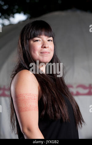 Edinburgh, Regno Unito. 20 agosto 2017. Natascia Kanape Fontaine, gli Innu poeta, che appaiono alla Edinburgh International Book Festival. Gary Doak / Alamy Live News Foto Stock