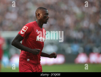 Moenchengladbach, Germania. 20 agosto 2017. Bundesliga giornata 1, Borussia Moenchengladbach vs 1. FC Koeln: Sehrou Guirassy (Koeln). Credito: Juergen schwarz/Alamy Live News Foto Stock