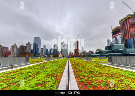 New York City - Giugno 16, 2017: Greenroof su Jacob K. Javits Convention Center di New York City. Foto Stock