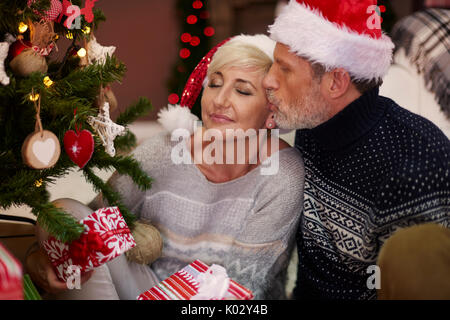 Natale romantico serata con mio marito Foto Stock