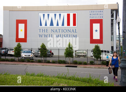 Vista esterna del National WWII Museum di New Orleans, LA. Foto Stock