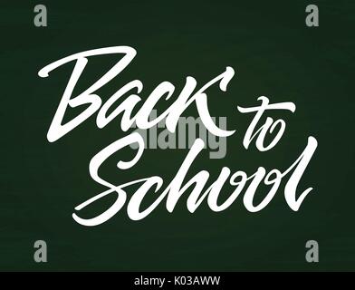 Si torna a scuola - vettore tracciato spazzola scritte a penna Illustrazione Vettoriale