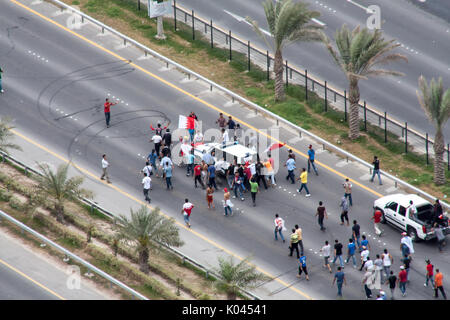 Bahrain proteste e rivolta nel marzo 2011 durante la primavera araba Foto Stock