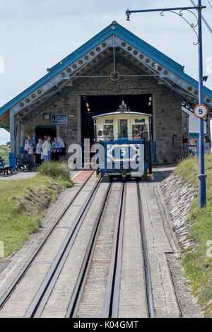 Great Orme Tramway nel Galles del Nord Foto Stock