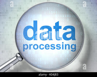 Il concetto di informazione: elaborazione dati con vetro ottico Foto Stock