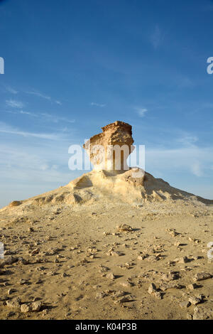 La formazione di calcare in Bir Zekreet, in Qatar. Foto Stock