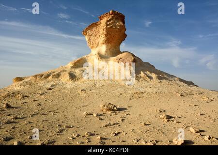 La formazione di calcare in Bir Zekreet, in Qatar. Foto Stock