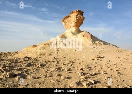 La formazione di calcare in Bir Zekreet, in Qatar. Foto Stock