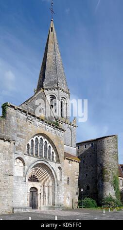 La Chiesa o la Cappella di St Laurent, Montmorillon, Francia Foto Stock