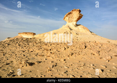 La formazione di calcare in Bir Zekreet, in Qatar. Foto Stock