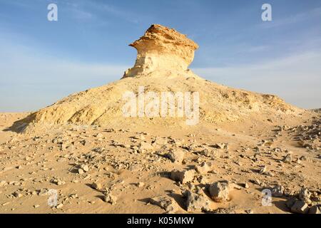 La formazione di calcare in Bir Zekreet, in Qatar. Foto Stock