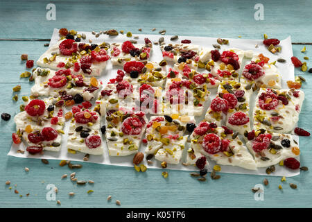 Frozen yogurt greco corteccia Foto Stock