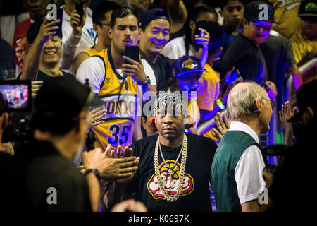 Allen Iverson appare corte settimana nove big3 tre su tre campionato di basket keyarena agosto 20,2017 seattle,Washington. Foto Stock