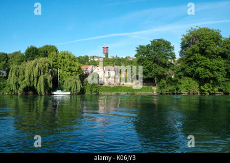 Il fiume marne francia Foto Stock