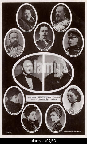 Regina Vittoria, Principe Alberto e i loro figli Foto Stock