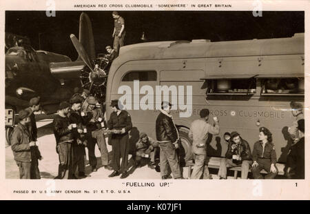 WW2 - American Red Cross Clubmobile - UK Foto Stock