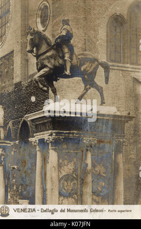 Venezia - Statua equestre del Gen Bartolomeo Colleoni Foto Stock