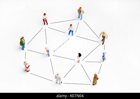 Sociologia, social media e social network concept Foto Stock