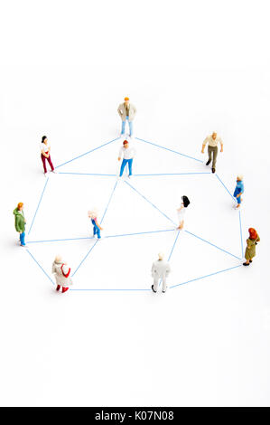 Sociologia, social media e social network concept Foto Stock