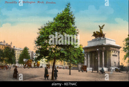 Hyde Park Corner - Piccadilly e Wellington Arch, Londra Foto Stock