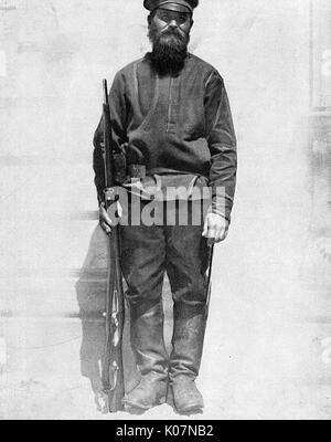 Moujik (contadino) soldato durante la Rivoluzione, Russia Foto Stock