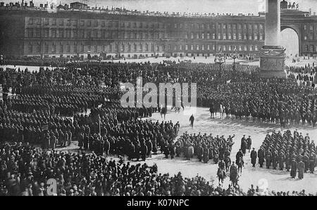 Giuramento di fedeltà alla Rivoluzione, Pietrogrado, Russia Foto Stock